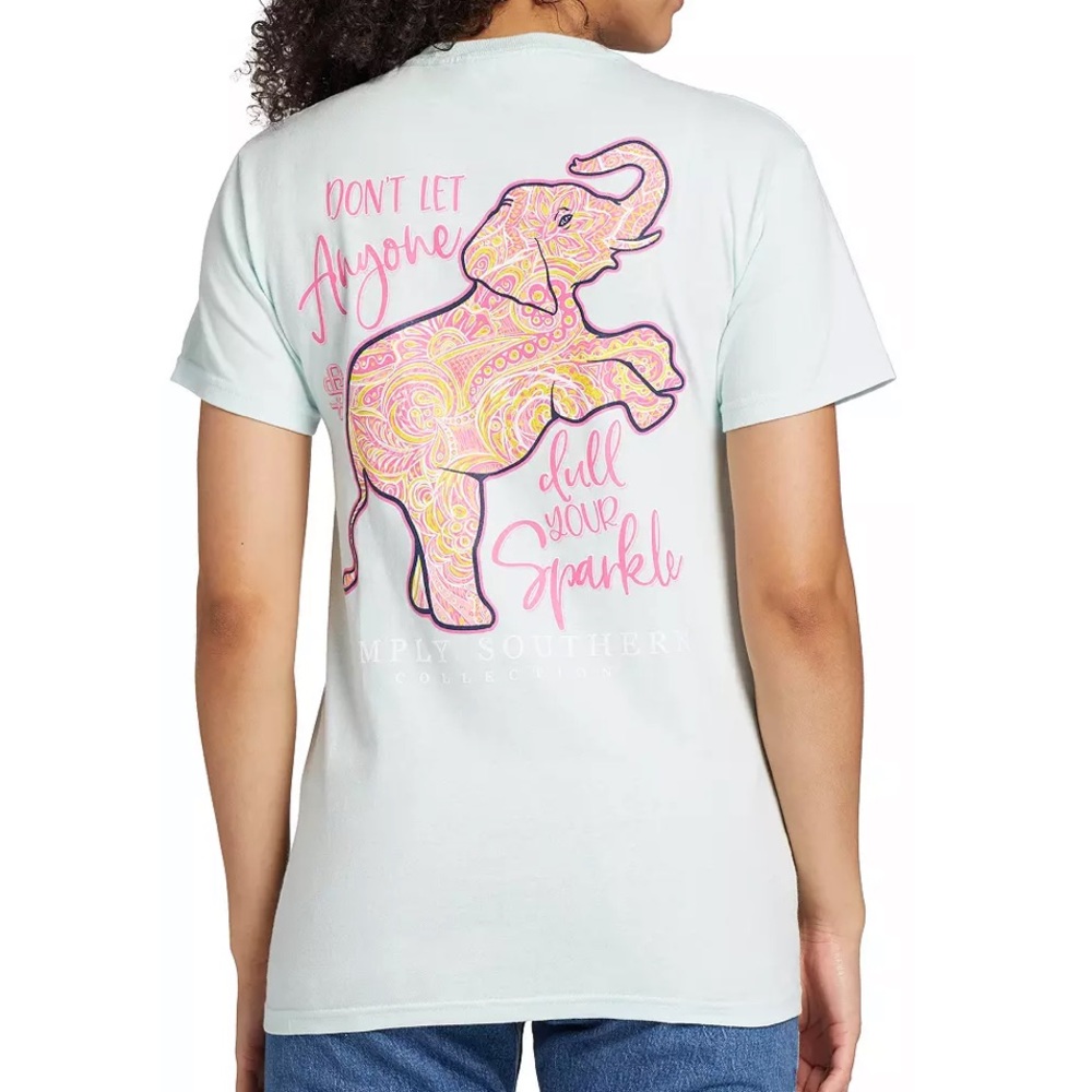 Simply southern elephant tee shirt top XL NWT